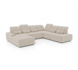 Rohová sedačka Magnelio U II s elektricky vysouvatelným sedákem / funkce spaní / Catch Me 02 / levá strana