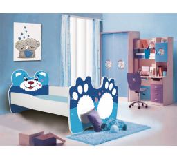 Postel s matrací BEAR BLUE 140x70 Modrá
