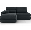 Ripeli Corner Sofa Bed with Storage, Dark Green Velvet, Left-Hand Facing Modullo 35 180x128 Left 1