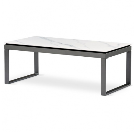 Konferenční stolek 121x61cm, slinutá keramika, mramor, AHG-284 WT
