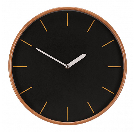 Hodiny nástěnné - pr. 32 cm, MDF a dřevěný rám, černé Hodiny nástěnné - pr. 32 cm, MDF a dřevěný rám, černé