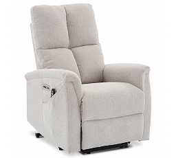 Polohovací křeslo, elektrické zabudované ovládání, béžová, látka, TV-929 CRM2