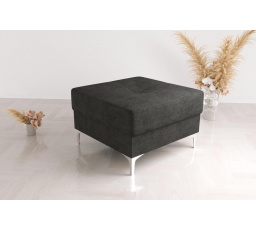 Taburet  s kontejnerem 55x55  cm - černá