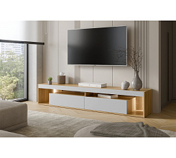 TV komoda FIORE 200, dub tajga / šedá