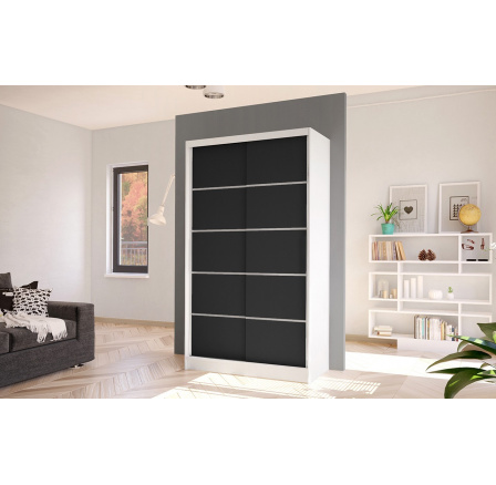 Skříň Diem IV 100 - bílá/černá