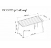 Jídelní stůl BOSCO, Bílá