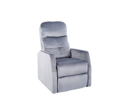 ABA - relaxační křeslo MECHANICKÝ RELAX - látka ŠEDÁ-Bluvel 14, Nosnost 120kg (S) (ARESVSZ) (K250)