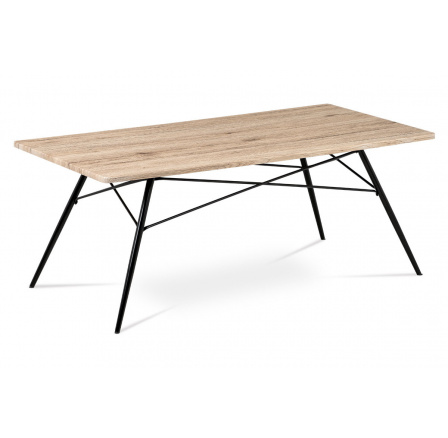 Konferenční stolek 122x61x49, MDF dub San Remo, kov černý mat Konferenční stolek 122x61x49, MDF dub San Remo, kov černý mat
