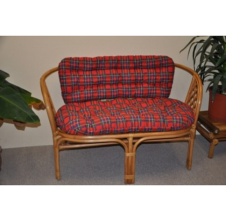 Polstr na lavici Bahama červená kostka