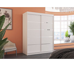 Posuvná skříň LUFT 150 Bílá+Bílá