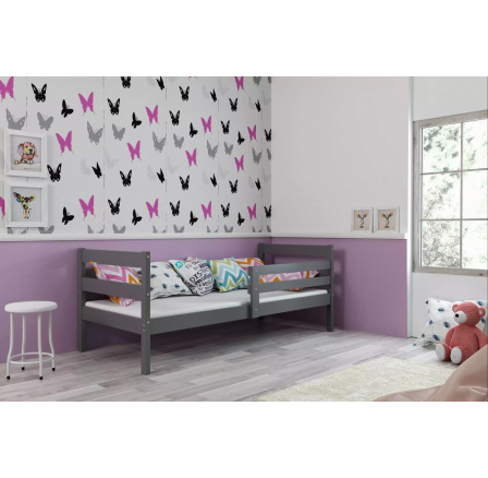 Dětská postel ERYK 80x190 cm, bez matrace, Grafit