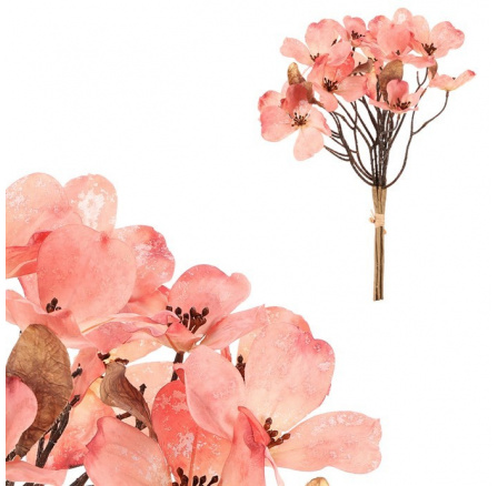 Magnolie - umělá řezaná, 6 větviček ve svazku, růžová Magnolie - umělá řezaná, 6 větviček ve svazku, růžová