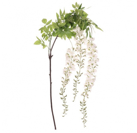 Vistárie - umělá květoucí větev, převislá, krémová