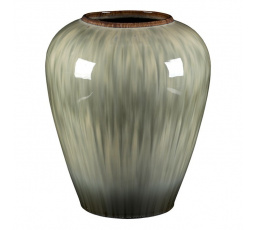 Váza keramická - zaoblená, 33 cm, šedá