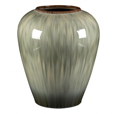 Váza keramická - zaoblená, 33 cm, šedá Váza keramická - zaoblená, 33 cm, šedá