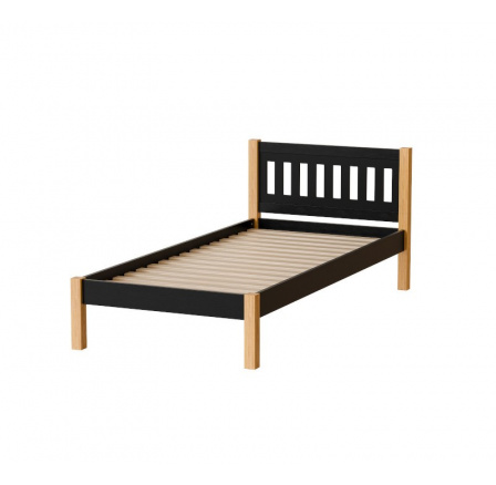 Postel "GAJA" - Barva korpusu: černá/přírodní dub Postel "GAJA" - Barva korpusu: černá/přírodní dub