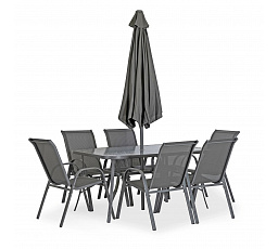Sada Zahradního Nábytku NEBRASKA Šedá