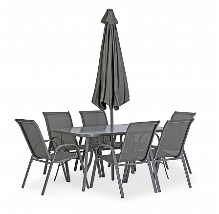 Sada Zahradního Nábytku NEBRASKA Šedá