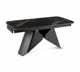 Stůl VERONA Keramický Rozkládací 160-240 cm Černý Mramor/Černý