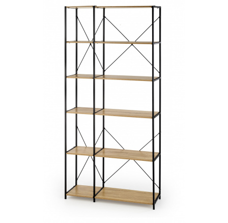 Regál REG19, dub sonoma/černá