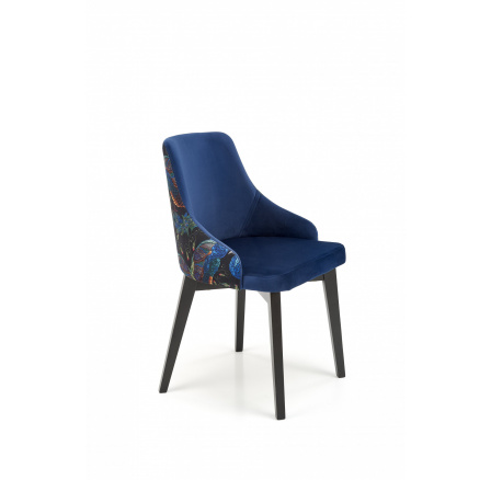 Jídelní židle ENDO, černá/tmavě modrá/BLUVEL86 