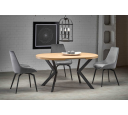 Jídelní stůl PERONI, zlatý dub/černý