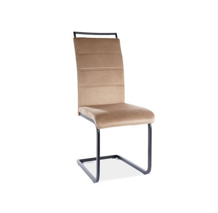 Jídelní židle H-441 Velvet, béžový Aksamit 191/černý mat