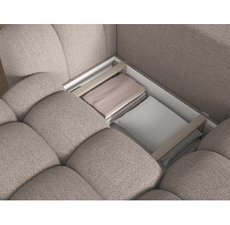 Covelion Corner Sofa Bed with Storage, Beige Bouclé, Right-Hand Facing Royal 18 193x60 Right 1 Covelion Corner Sofa Bed with Storage, Beige Bouclé, Right-Hand Facing Royal 18 193x60 Right 1