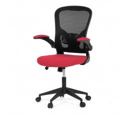 Kancelářská židle, houpací mechanismus, červená, KA-V317 RED