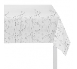 Ubrus s motivem lučních květů, barva krémová, 130x160 cm,100 % polyester.