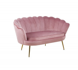 Sofa sametová růžová /nohy zlaté/ SF1-FXJG