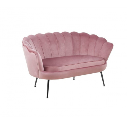 Sofa sametová růžová /nohy černé/ SF1-FXJG