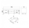 Tv komoda Iker 717, jackson hickory/bílá