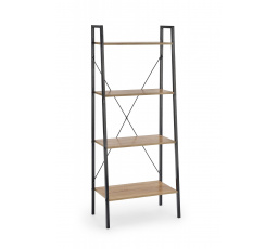 Regál NARVIK REG2, černá/dub sonoma