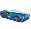 Postel s matrací a LED osvětlením BATCAR 160x80 Modrá