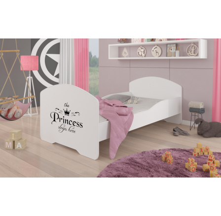 Postel s matrací PEPE PRINCESS BLACK 140x70 Bílá