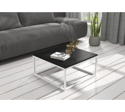 Konferenční stolek BELTEN 65x65 Bílá+Černá
