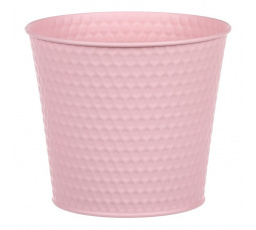 Obal kovový - kulatý, v růžové barvě