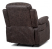 Polohovací křeslo, hnědá, látka vintage, TV-4086 BR