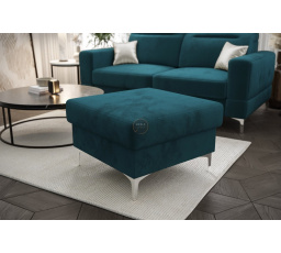 Taburet čalouněný  MALIBU 70 x 70 cm - modrá