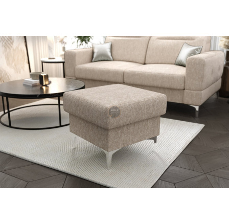 Taburet s úložným prostorem MALIBU 55x55 cm - béžová Taburet s úložným prostorem MALIBU 55x55 cm - béžová