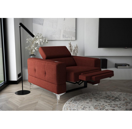 Křeslo TOSCANIA , relax - cihlová