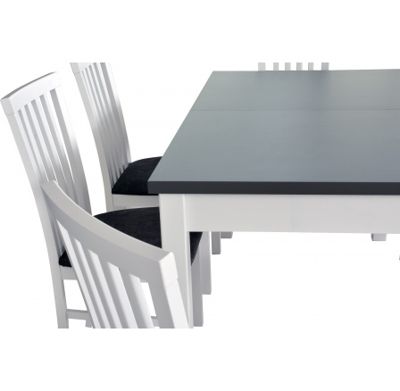 MADONA 1 - jídelní stůl rozkládací  bílá/ deska grafit -(MODENA 1) kolekce "DRE" (K150-Z)