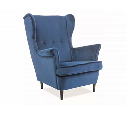 Křeslo LORD VELVET, modrý Bluvel 86/wenge