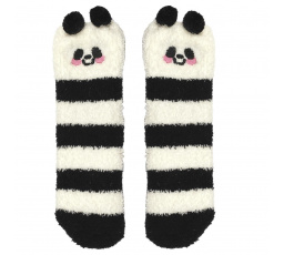 Plyšové ponožky Panda černé