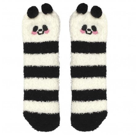 Plyšové ponožky Panda černé