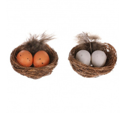 Vajíčka plastová v hnízdě - mix 2 druhů v balení, cena za balení