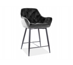 Barová židle CHERRY H-2 Velvet, černý Bluvel 19/černý mat