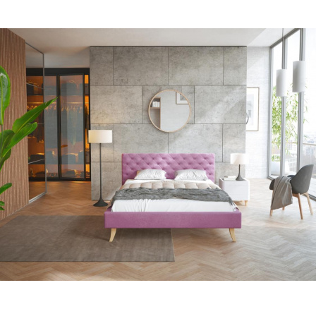 Čalouněná postel KALIFORNIA- TRINITY (fialová) - 180 x 200