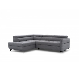 Rohová sedací souprava Elarias, šedý velur/Cloud 82